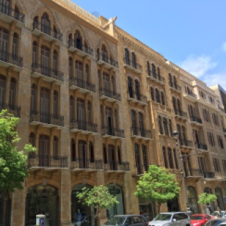 Some of the restored buildings in downtown Beirut.